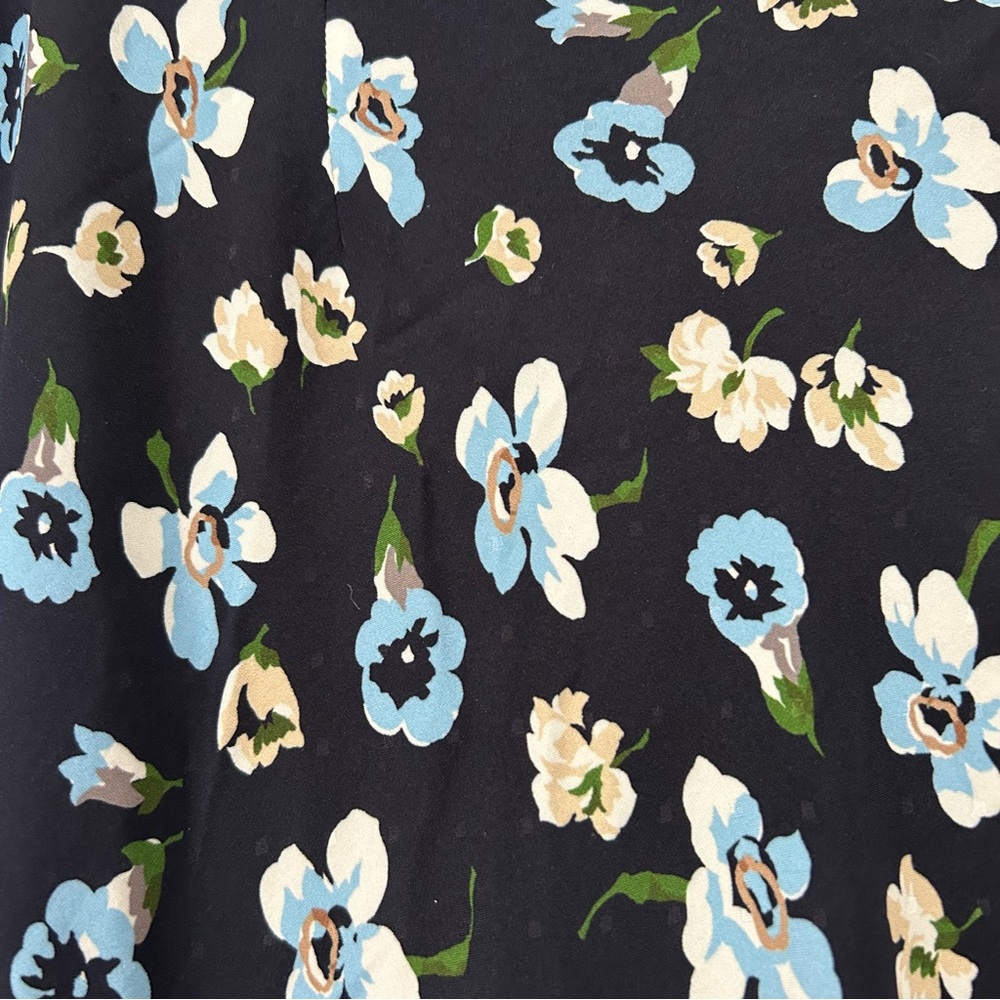 Veronica Beard Blue Floral A-Line Maxi Skirt - Picture 5 of 6